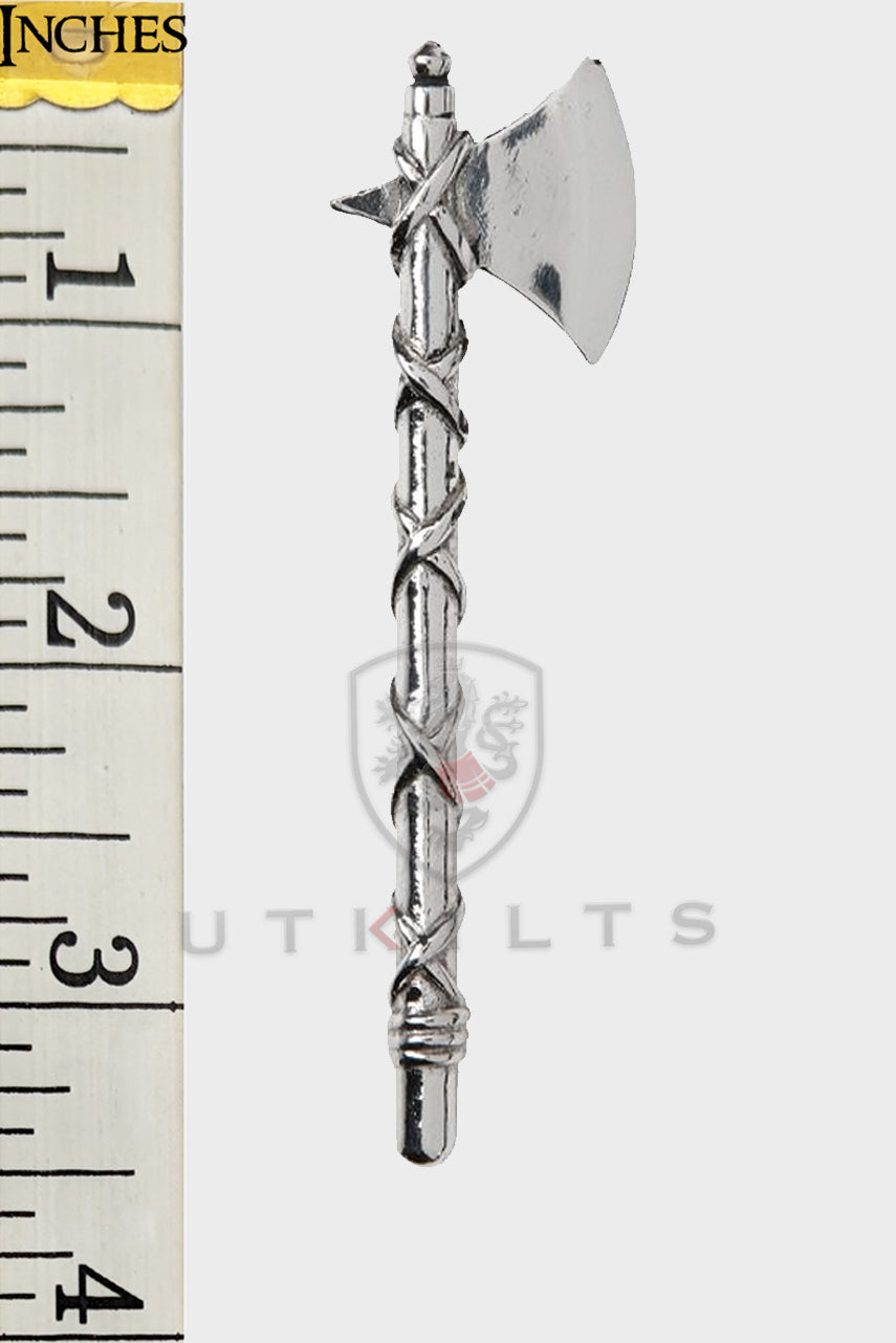 Premium Battle Axe Kilt Pin - Matte or Polished Finish