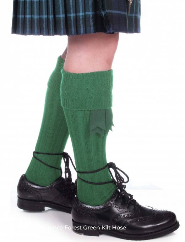 CLEARANCE! Premium Forest Green Kilt Hose