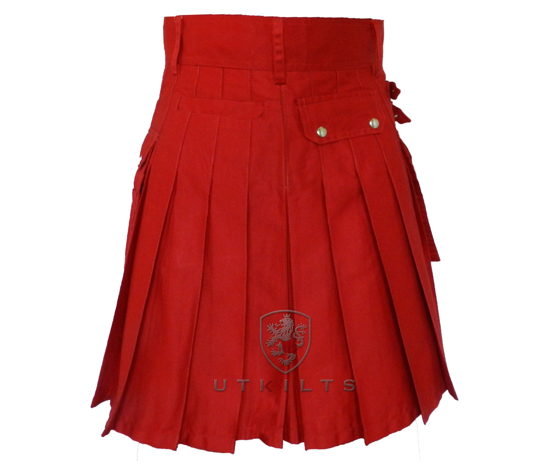 CLEARANCE! Deluxe Red Utility Kilt - 48x23