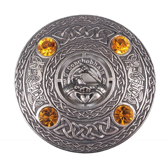 Plaid & Sash Brooch – Special Order, Irish Clan Crest