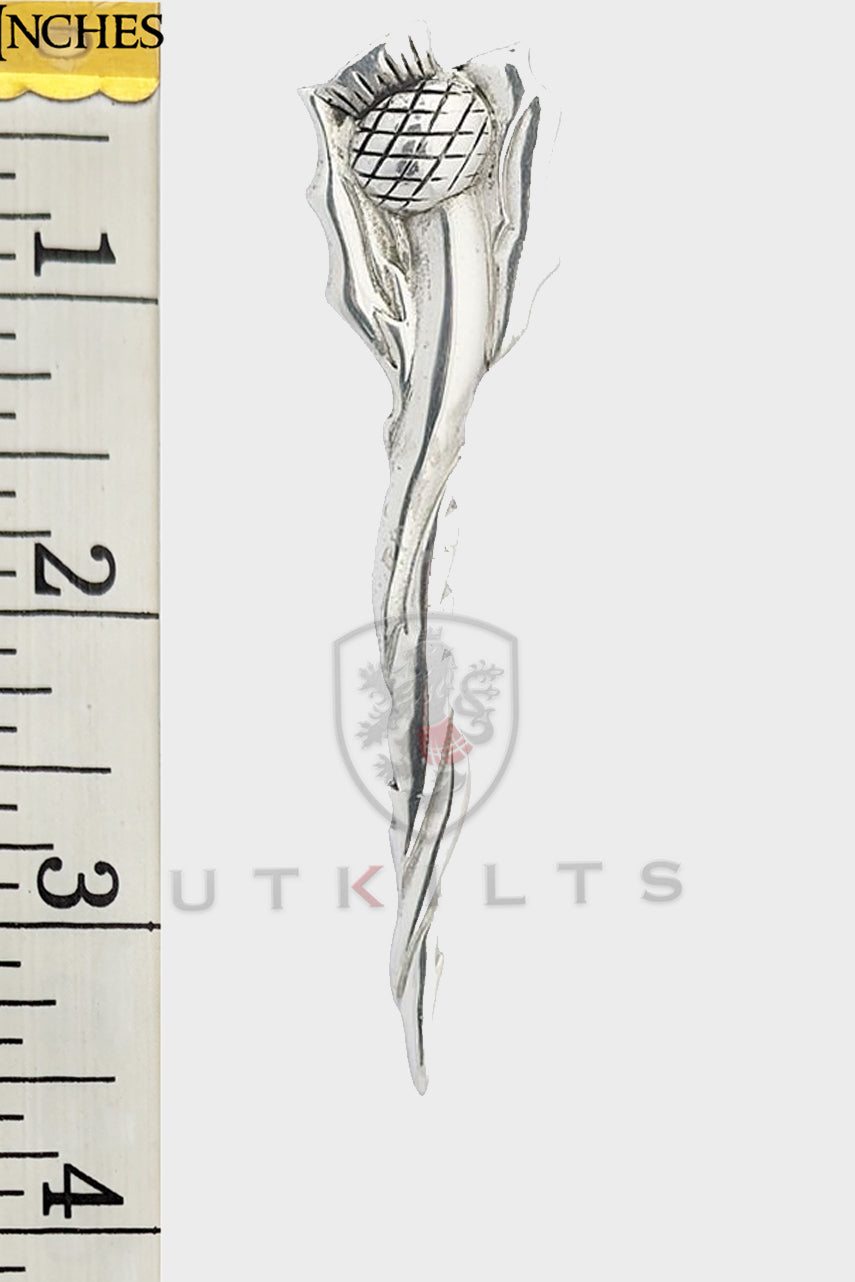 Premium Long Twist Thistle Kilt Pin