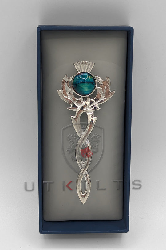 Kilt Pin – Inverloch, Heathergem Thistle Twist