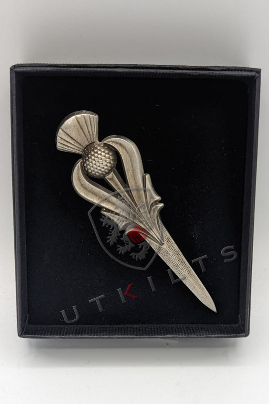 Premium Thistle Pride Kilt Pin - Matte or Polished Finish