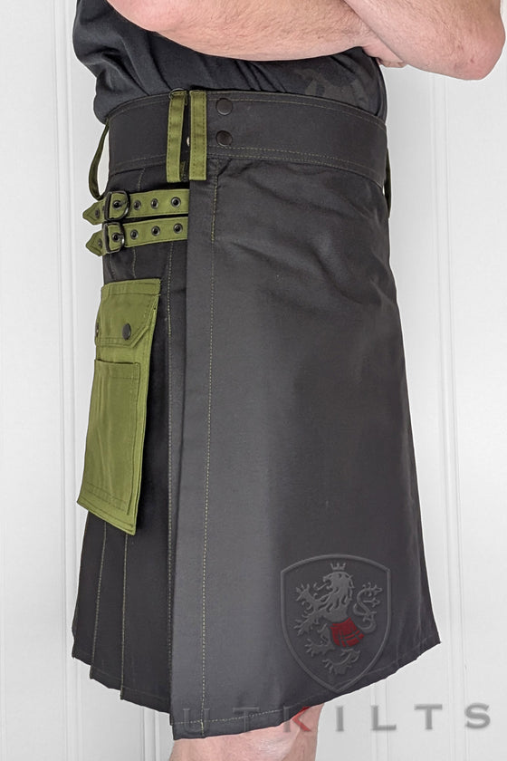 Standard Black Utility Kilt Dark Forest Edition
