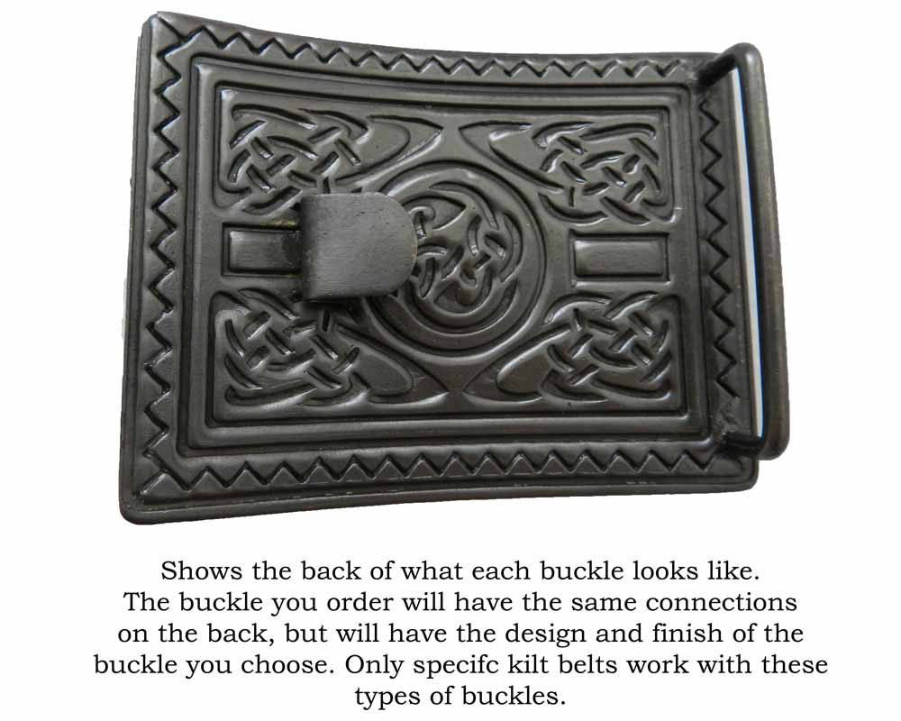 Kilt Buckle – Heritage, Thistle & Knot Chrome