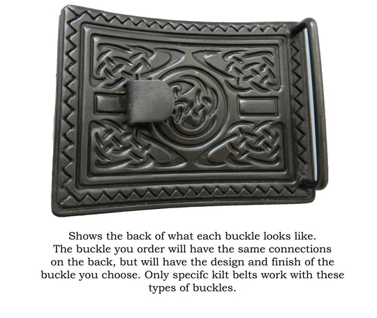 Kilt Buckle – Heritage, Thistle & Knot Antiqued Black