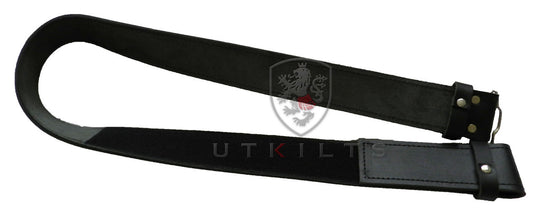 Kilt Belt – Black Leather, Smooth Finish