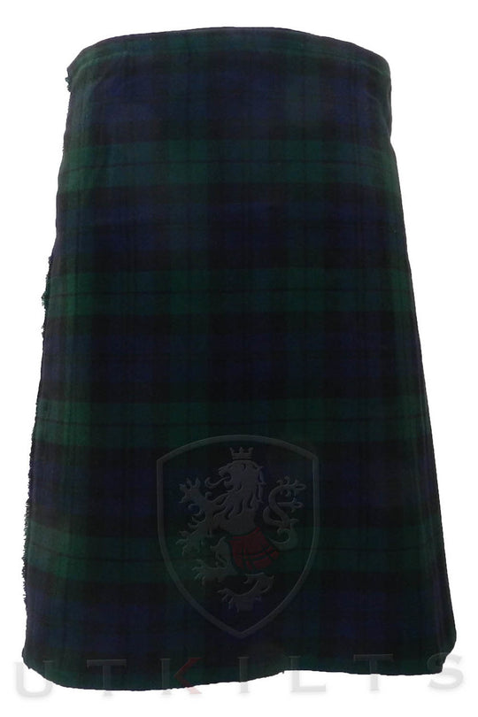 Premium Black Watch Wool Traditional Kilt - Front