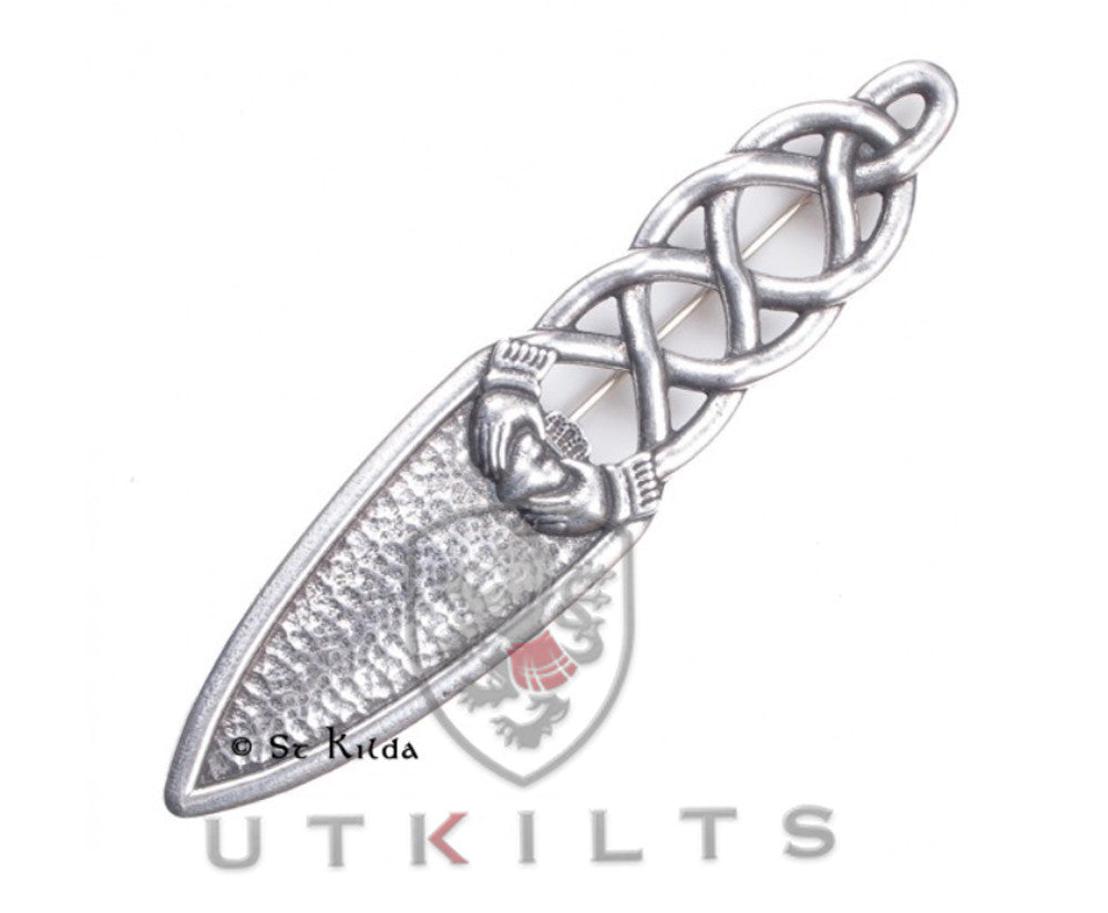 Premium Claddagh Twist Irish Kilt Pin