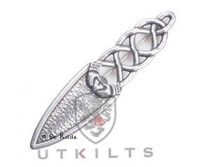 Premium Claddagh Twist Irish Kilt Pin