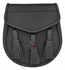 Kilt Sporran – Daywear, Faux Leather Black