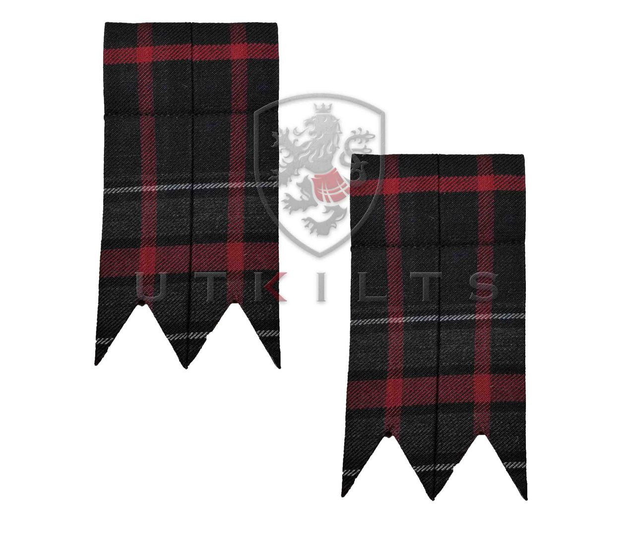 Traditional Scottish Kilt Hose Flashes - Highlanders Tartan Design For Men's Kilt Outfit