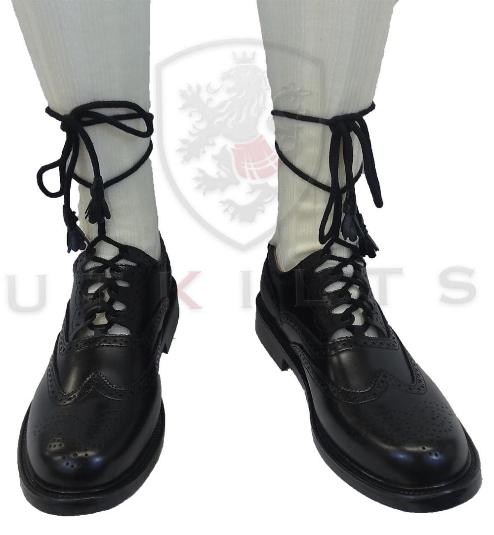 Ghillie Brogue Shoes – Heritage, Black