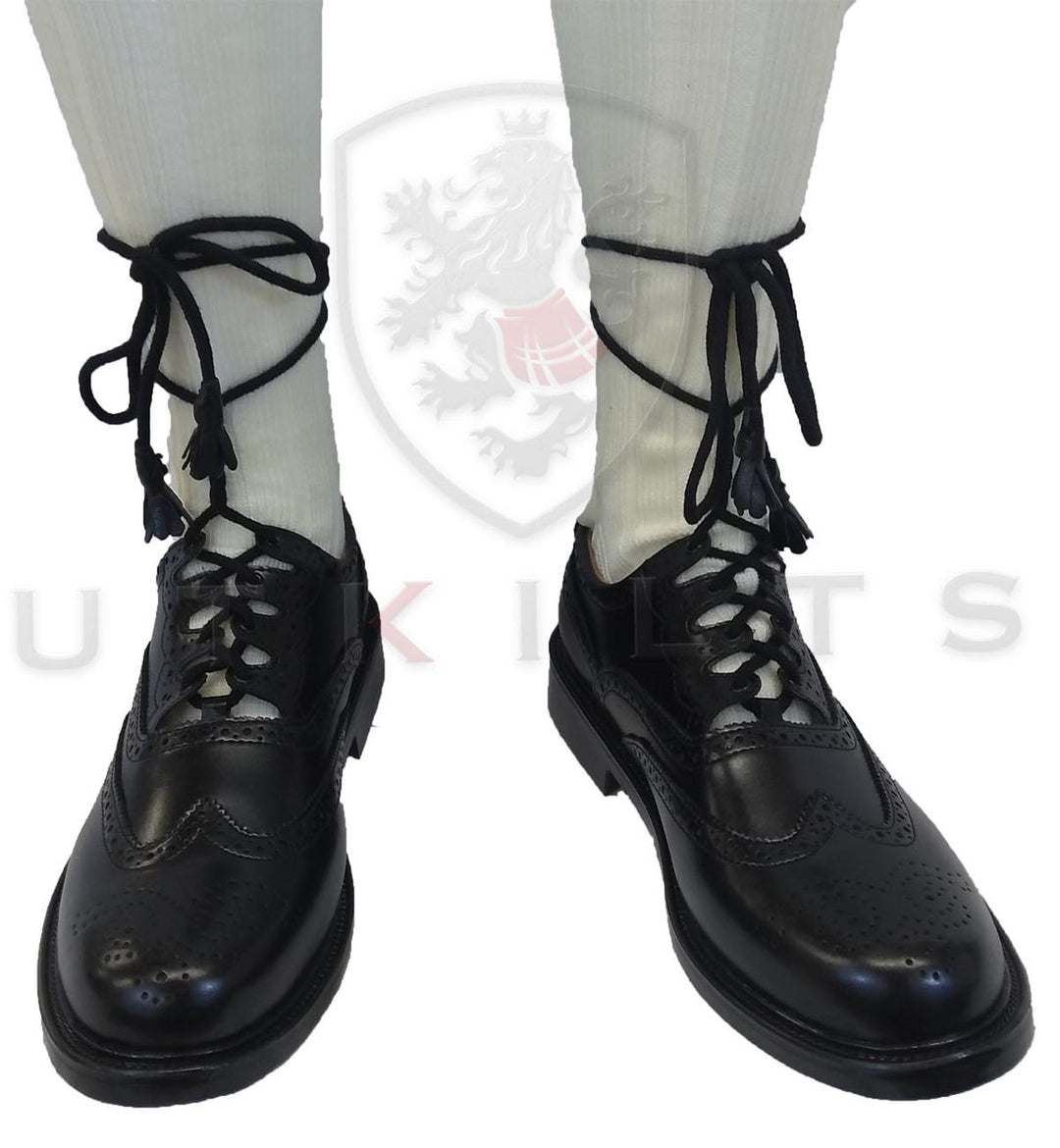 Ghillie Brogue Shoes – Heritage, Black