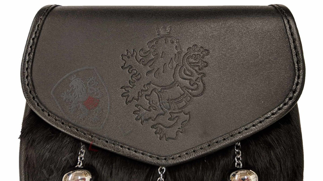Kilt Sporran – Semi-Dress, Kilted Lion Black