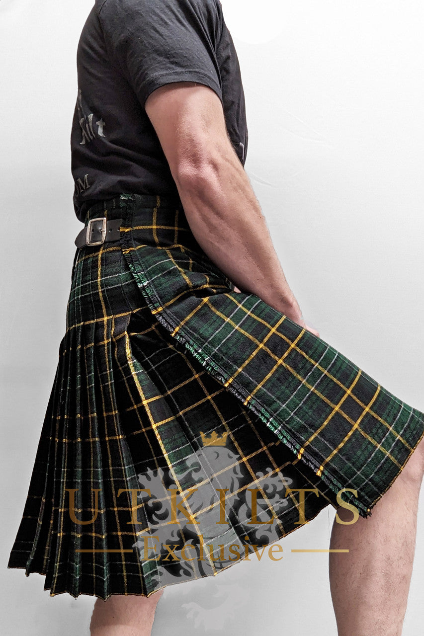 Standard Irish Black Wool Tartan Kilt