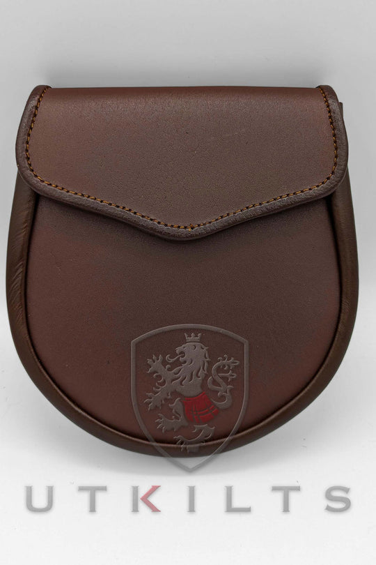 Military Style Brown Leather Sporran