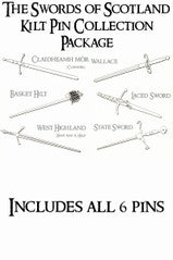 Kilt Pins – Swords of Scotland, Full 6-Pin Collection