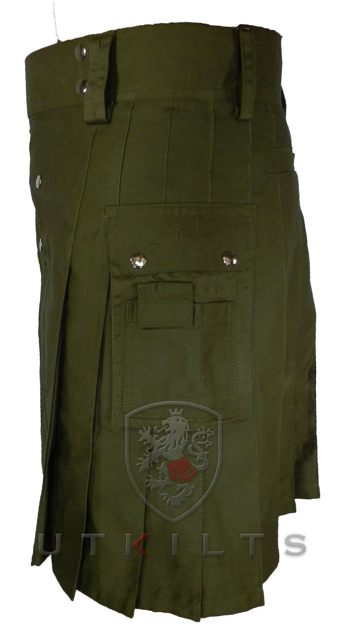 Utility Kilt - Deluxe Olive Green 