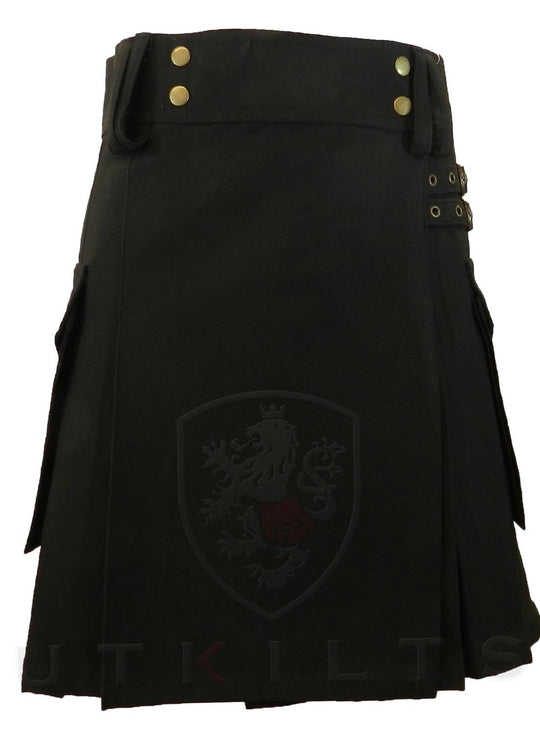 Ladies Utility Kilt – GlenIsla, Black