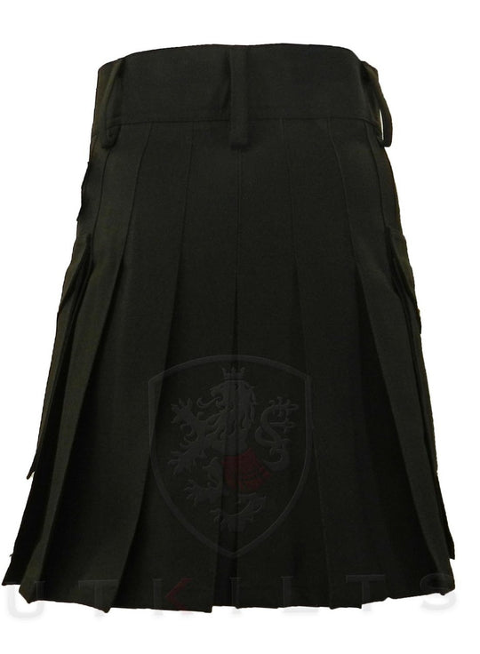 Ladies Utility Kilt – GlenIsla, Black