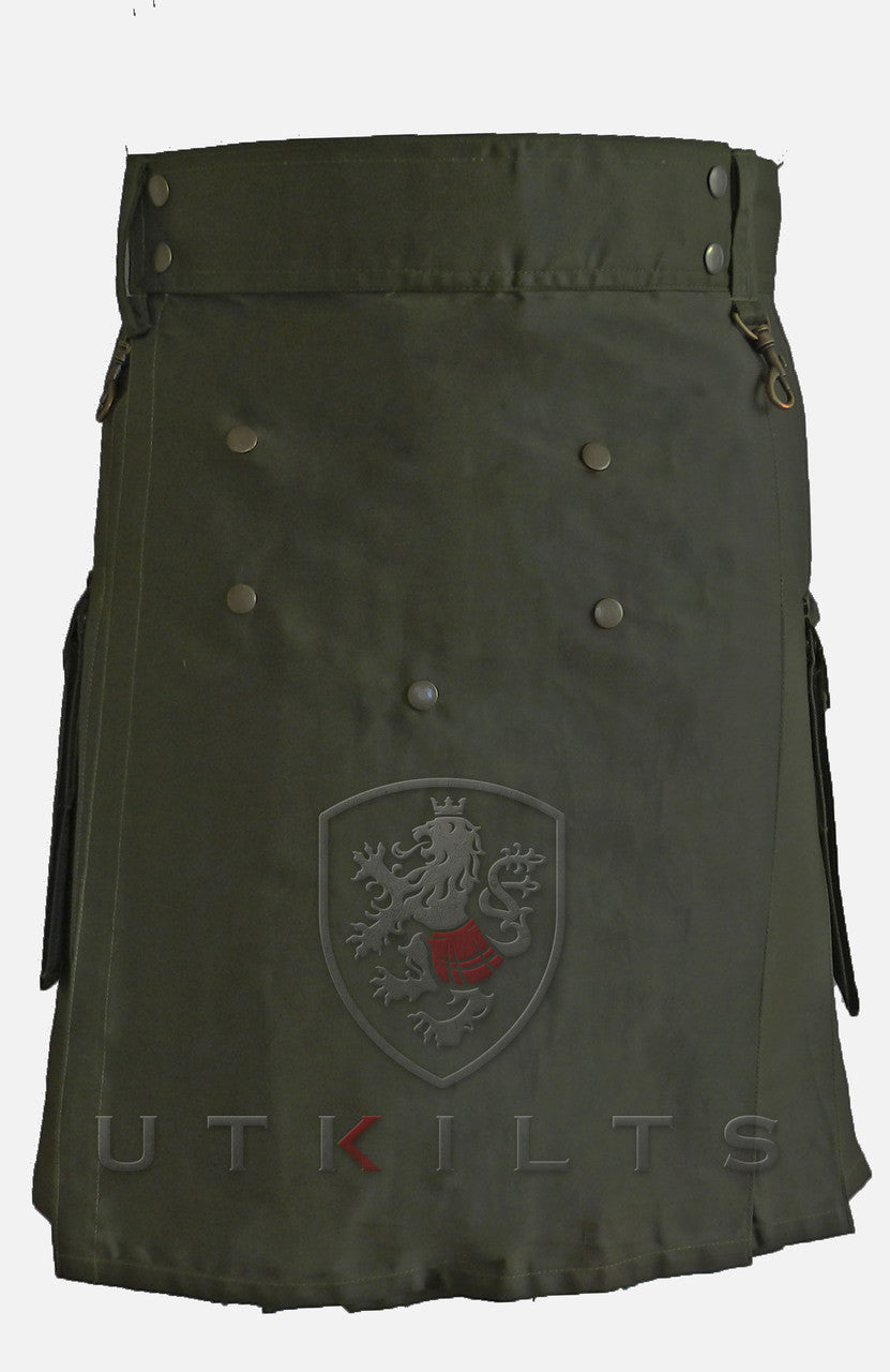 WILD Outdoor / Wilderness Olive Green Utility Kilt