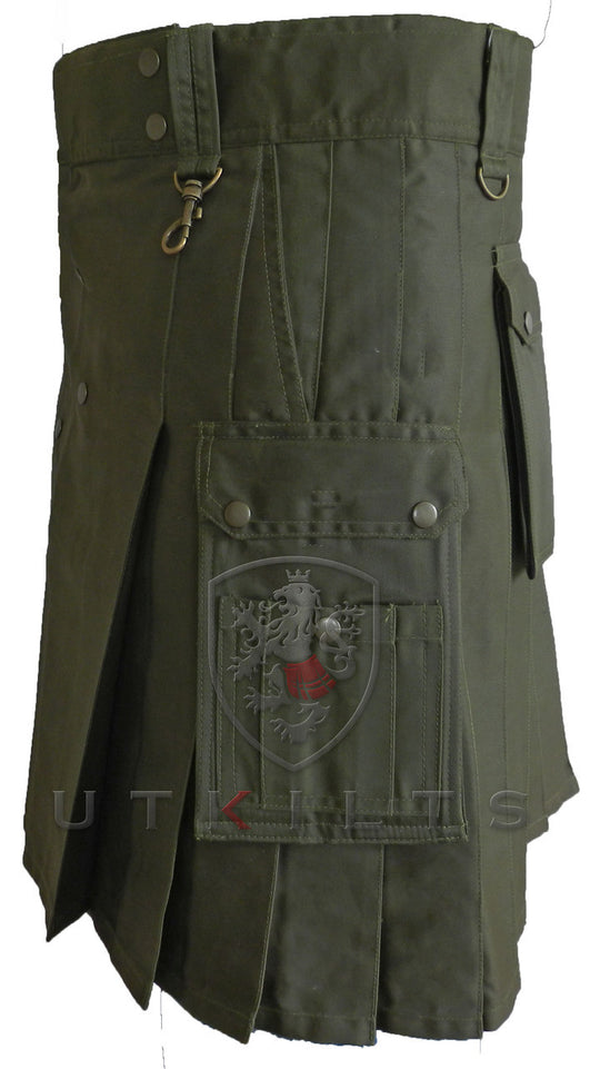 WILD Outdoor / Wilderness Olive Green Utility Kilt