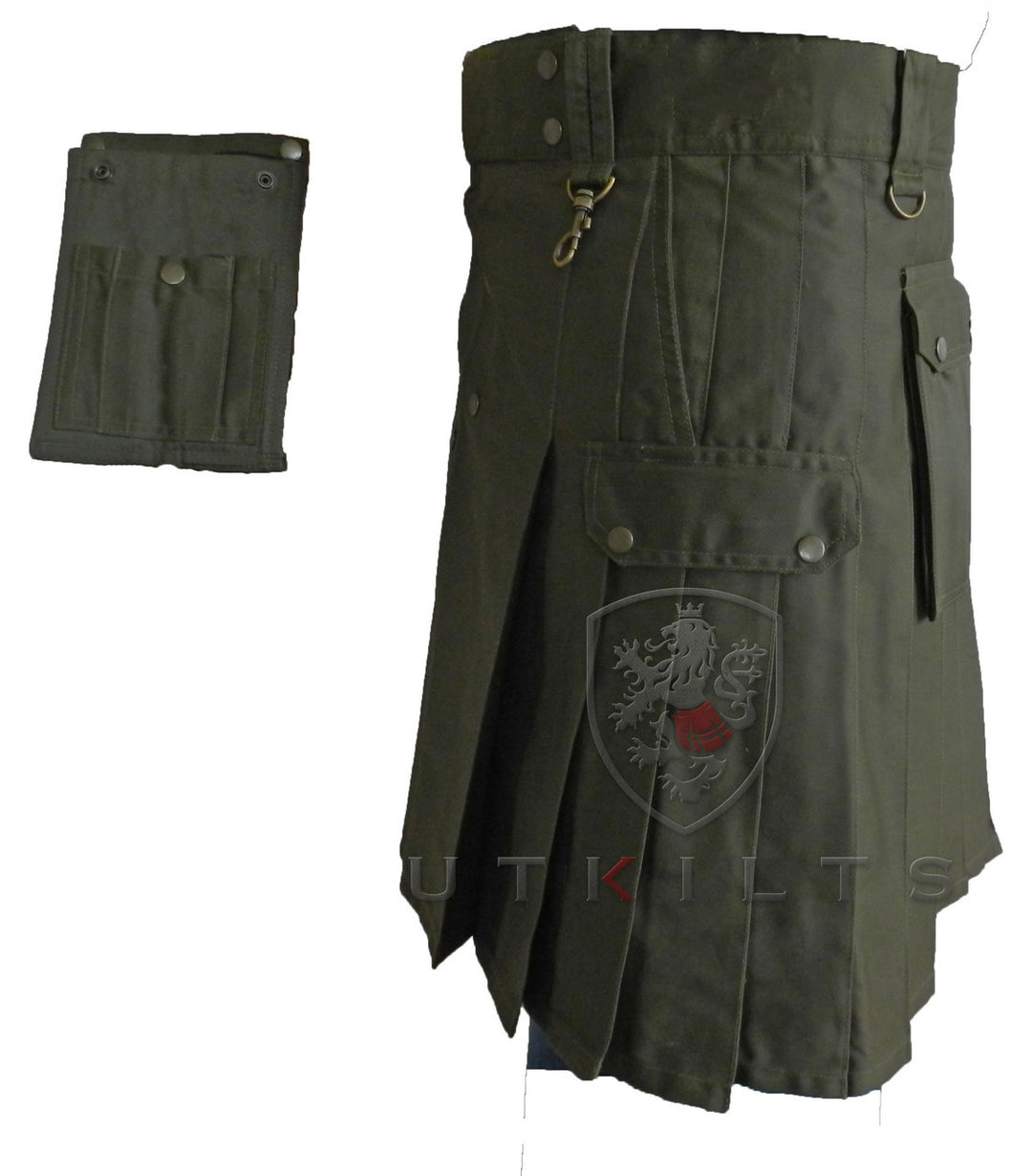 WILD Outdoor / Wilderness Olive Green Utility Kilt