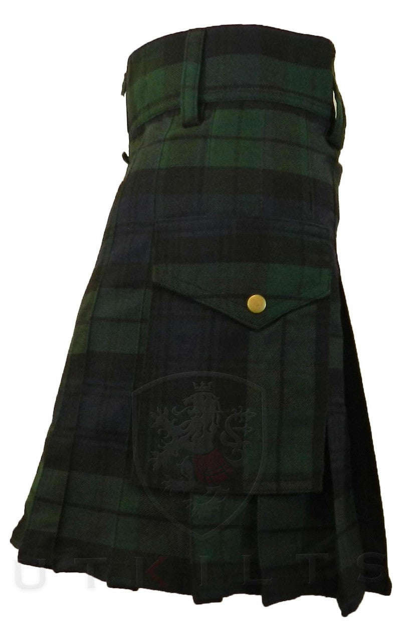 Ladies Utility Kilt – GlenIsla, Black Watch