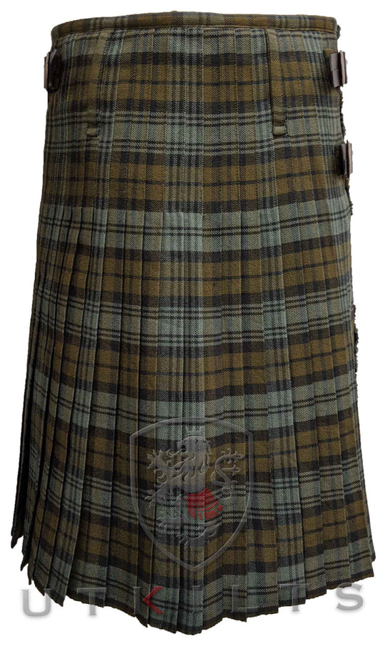 Premium Black Watch Weathered 16oz Wool Tartan Kilt