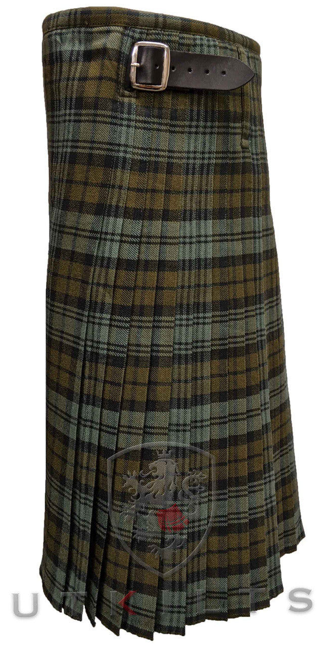 Premium Black Watch Weathered 16oz Wool Tartan Kilt