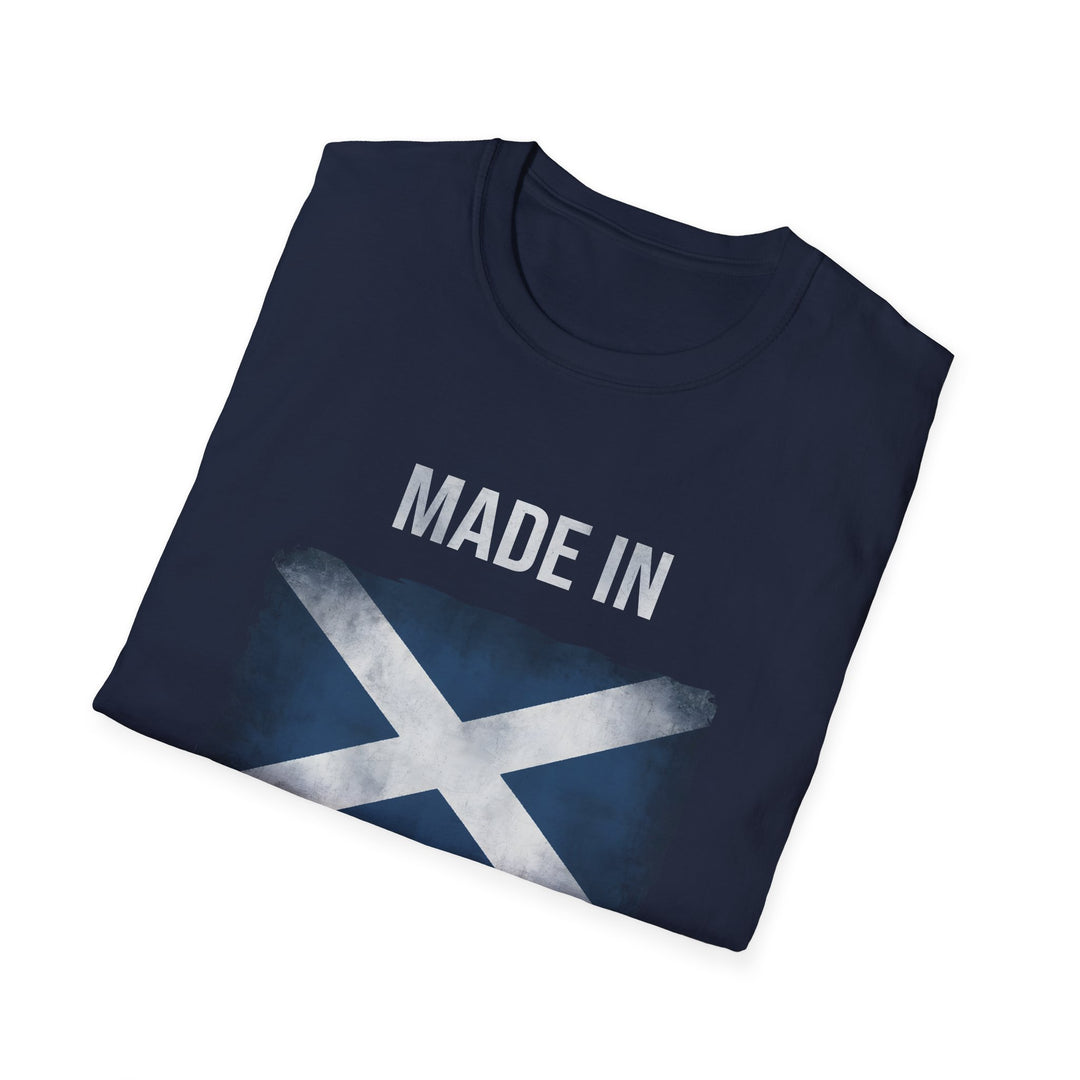 T-Shirt – Made in Scotland Saltire, Dark