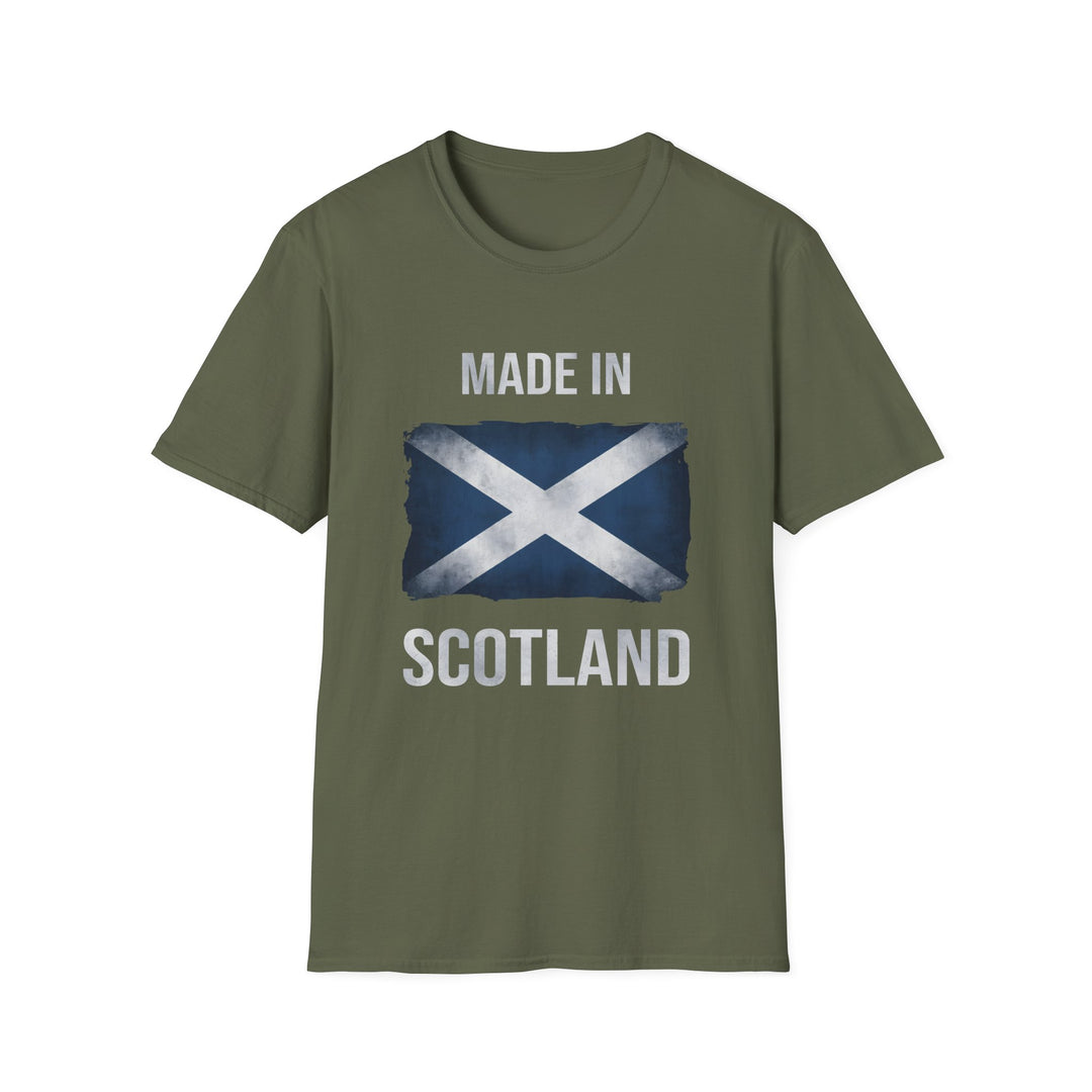 T-Shirt – Made in Scotland Saltire, Dark