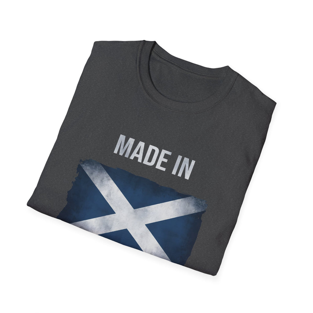 T-Shirt – Made in Scotland Saltire, Dark