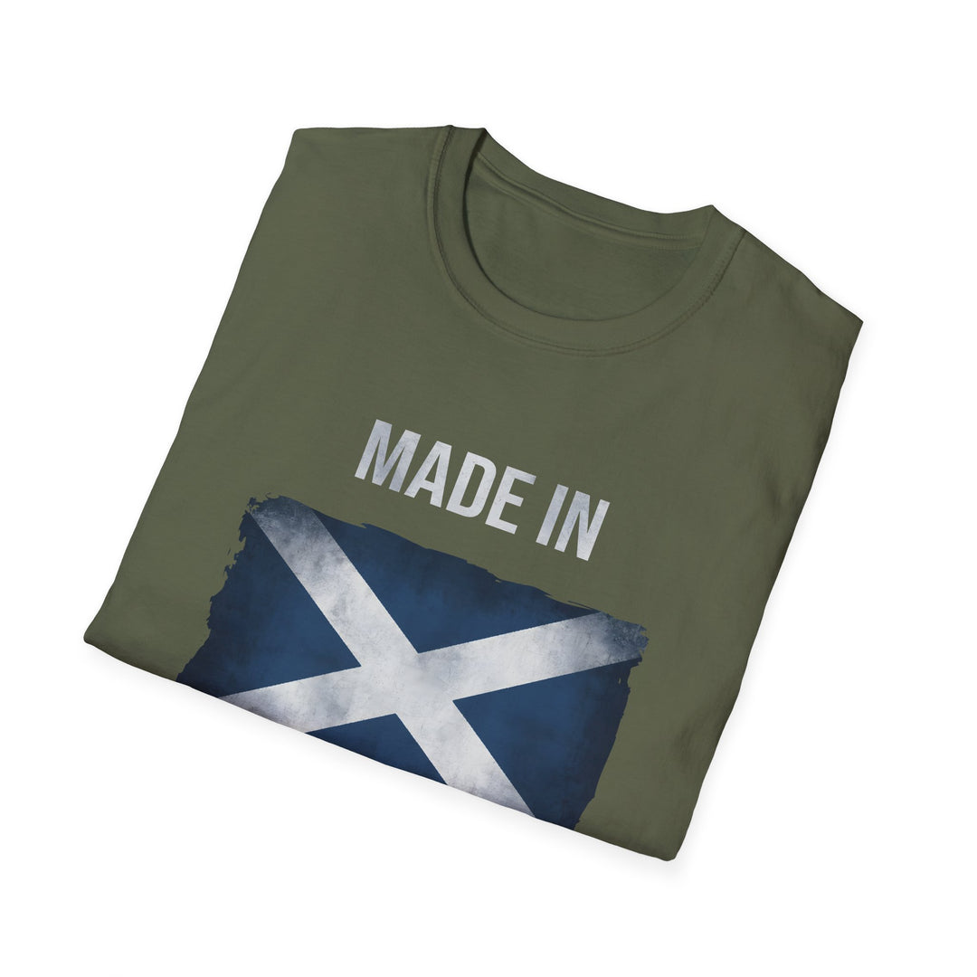 T-Shirt – Made in Scotland Saltire, Dark