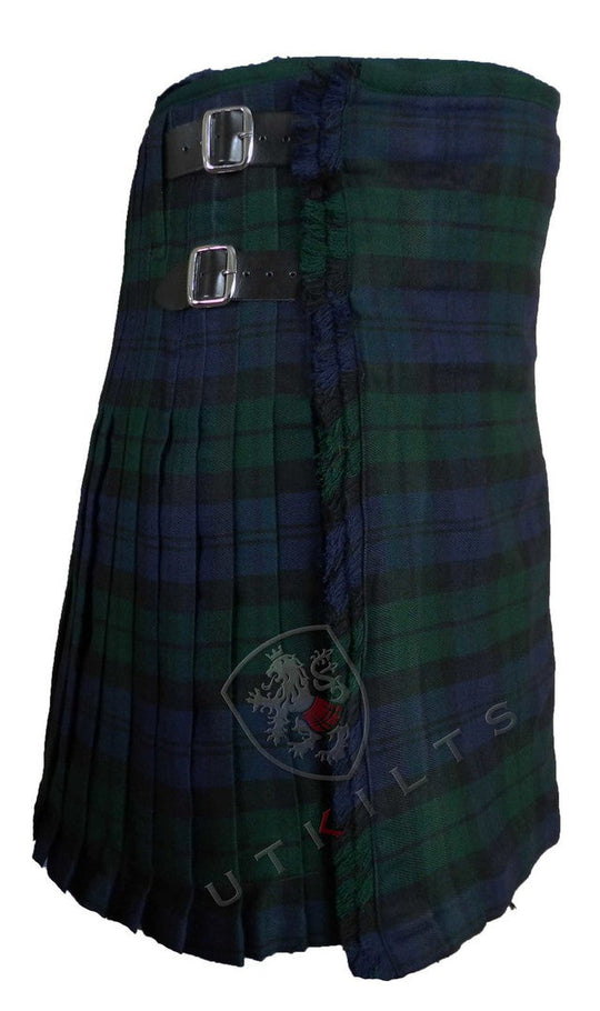 CLEARANCE! Black Watch Polyviscose Traditional Tartan Kilt - 45x18