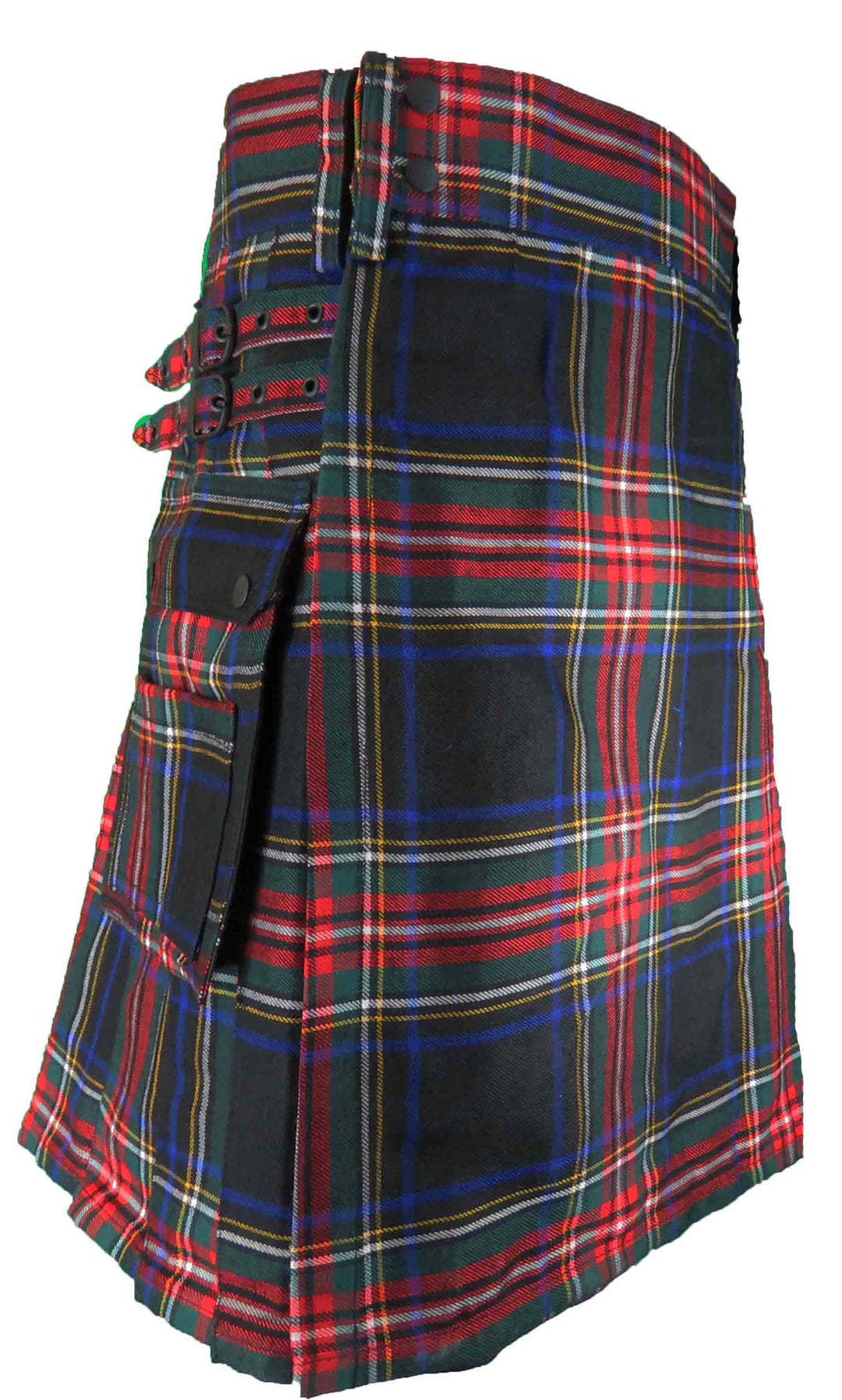 CLEARANCE! Utility Kilt – GlenLoch, Stewart Black, Wool, 40x24.5