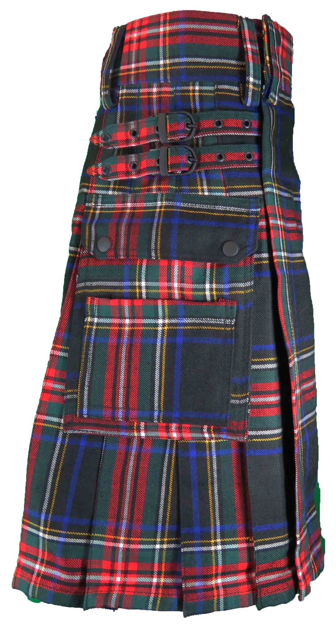 CLEARANCE! Utility Kilt – GlenLoch, Stewart Black, Wool, 40x24.5