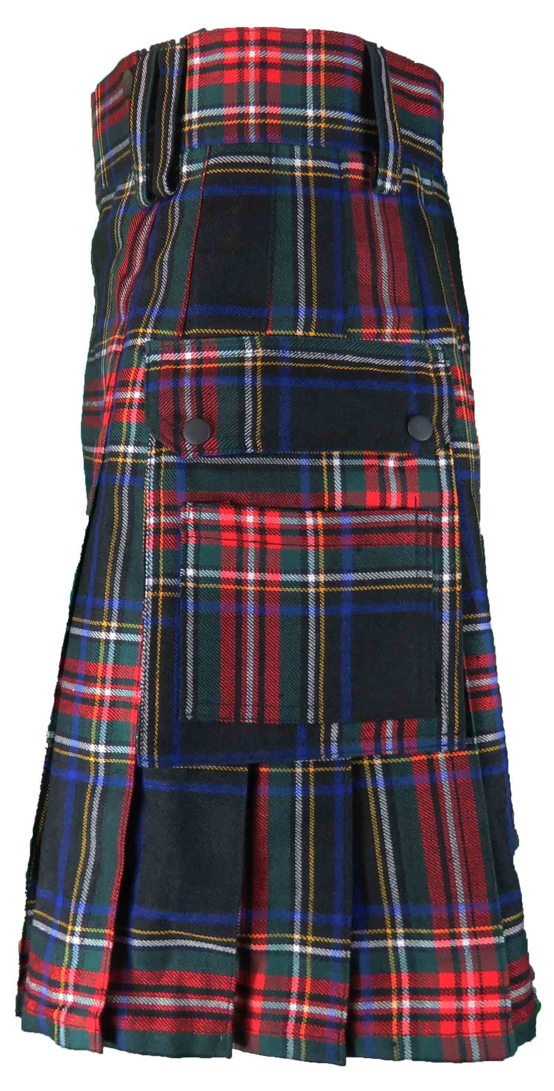 CLEARANCE! Utility Kilt – GlenLoch, Stewart Black, Wool, 40x24.5