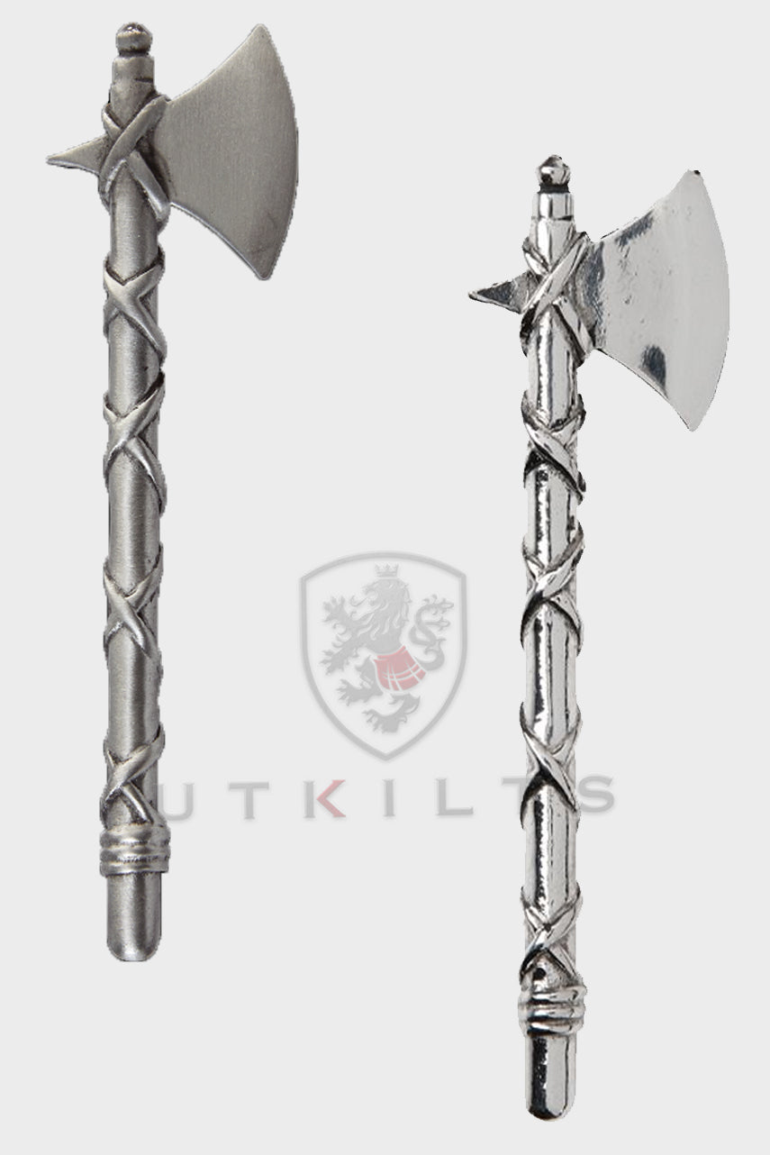 Premium Battle Axe Kilt Pin - Matte or Polished Finish