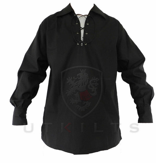 CLEARANCE! Black Jacobite Ghillie Shirt Long Sleeve - 4XL
