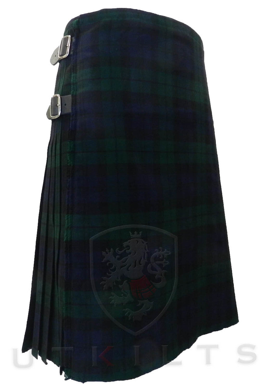 Premium Black Watch Wool Traditional Kilt (size 34 pictured)