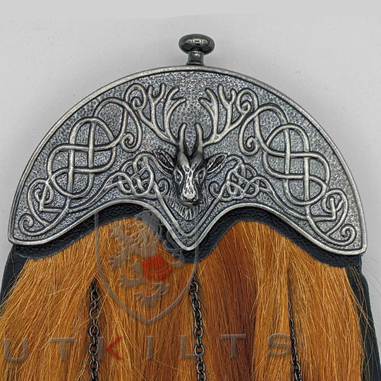 Formal Golden Goat Long Hair Sporran