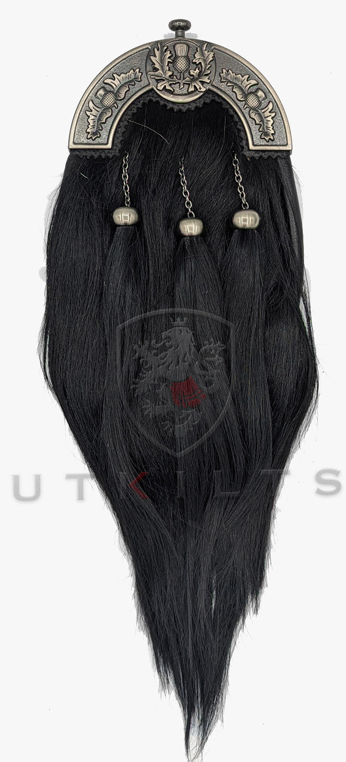 Formal Black Long Goat Hair Sporran