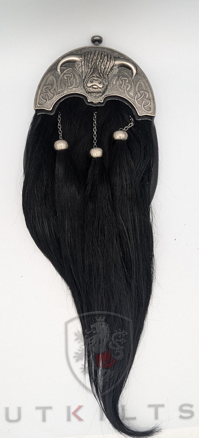 Formal Black Long Goat Hair Sporran