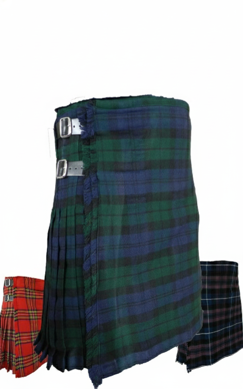 CLEARANCE! Royal Stewart Polyviscose Traditional Tartan Kilt - 34x20.5, Fly Plaid included
