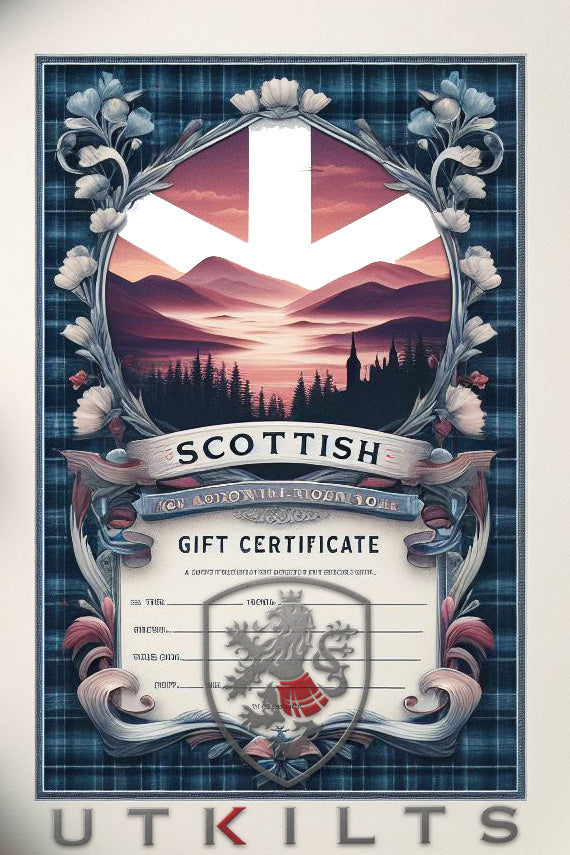 A beautifully designed Scottish gift certificate