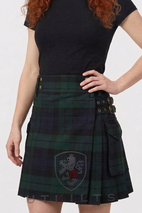 Ladies Utility Kilt – GlenIsla, Black Watch
