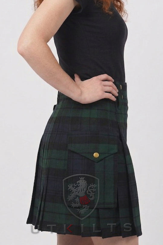 Ladies Utility Kilt – GlenIsla, Black Watch