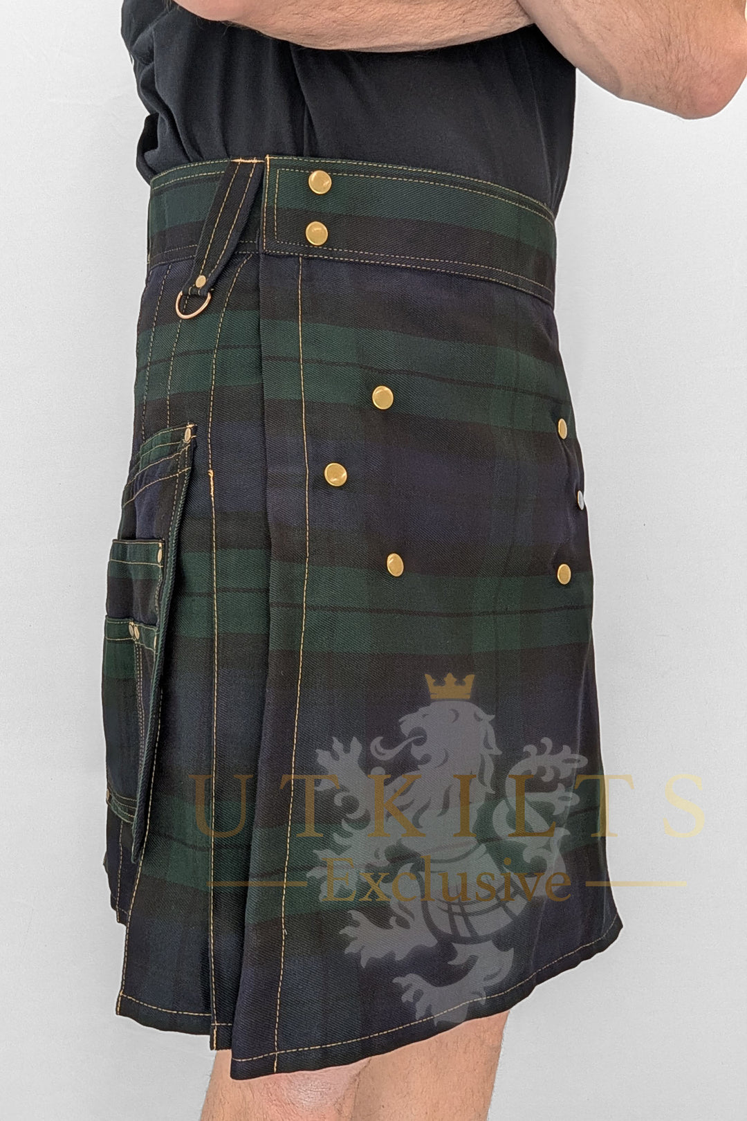 CLEARANCE! Utility Kilt – GlenTorr, EmberForge Black Watch Tartan